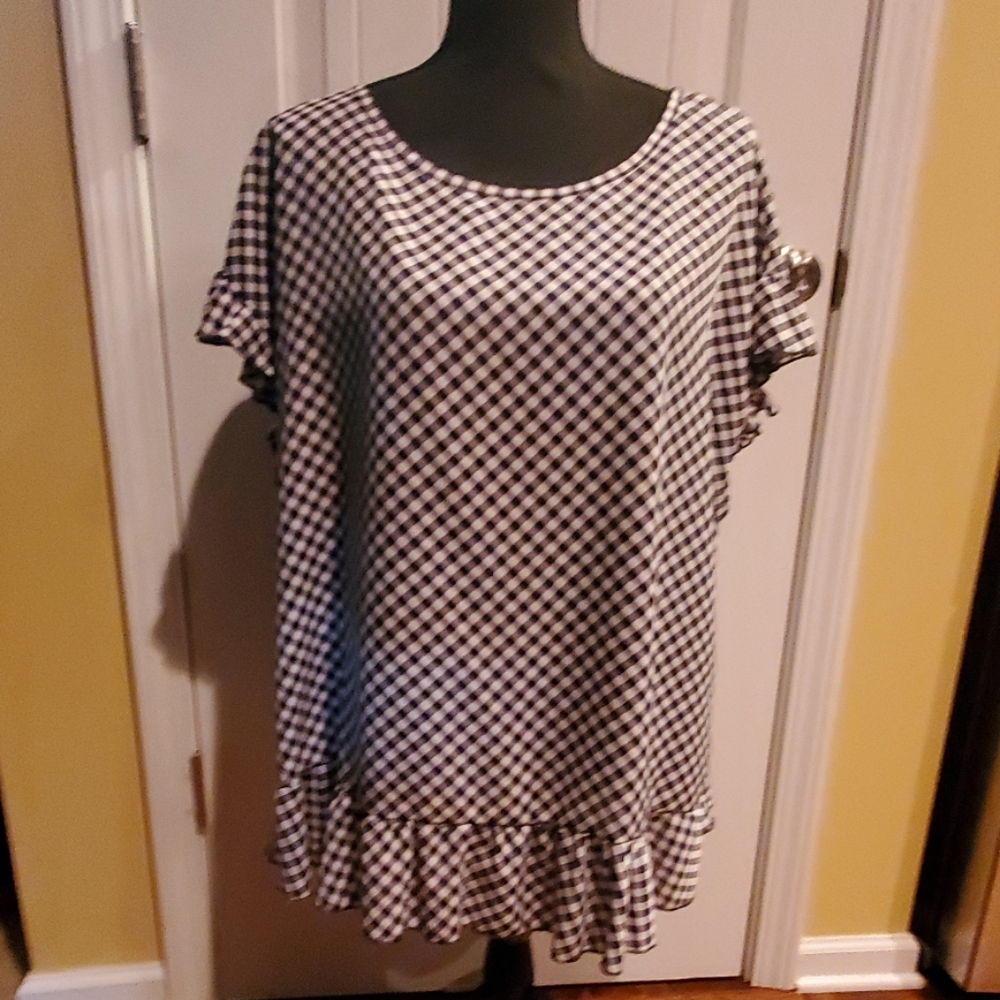 Black & White Check Top